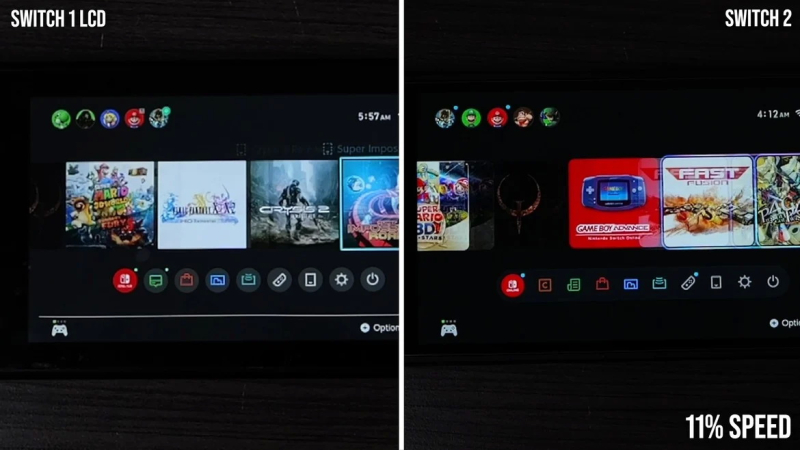  ЖК-дисплей Switch 2 более размытый, чем у оригинальной модели Switch. Источник изображения: Digital Foundry 