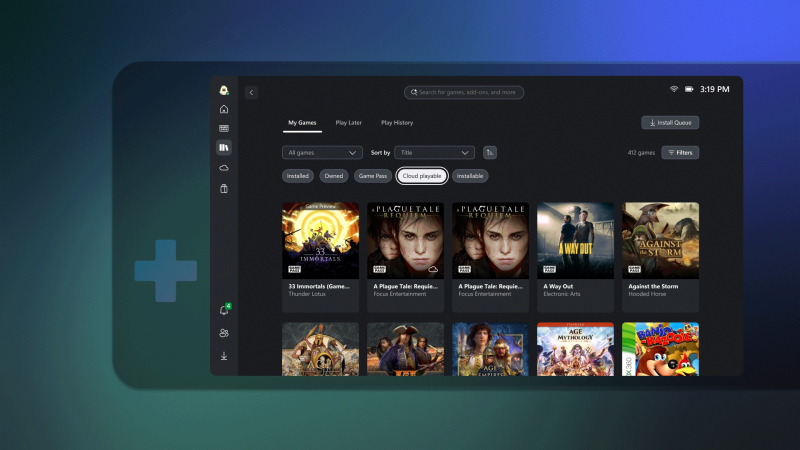  В библиотеке приложения Xbox на Windows появился фильтр для облачных игр 