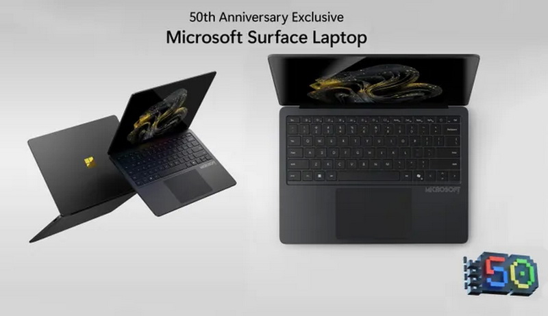  Surface Laptop 7 по случаю 50-й годовщины компании Microsoft 