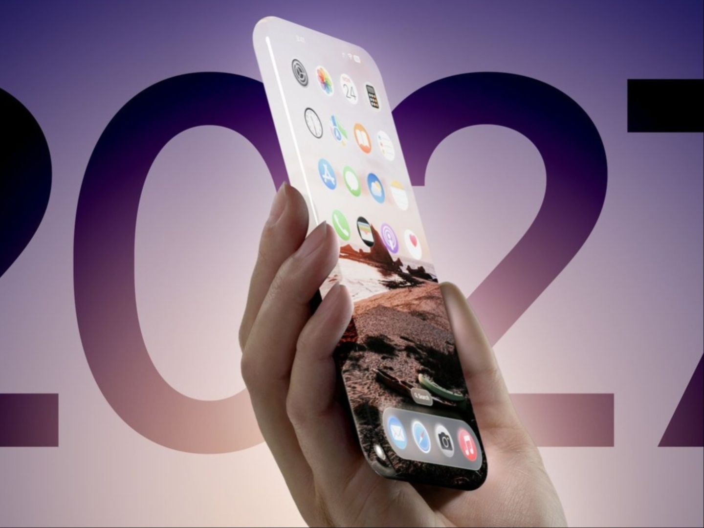 Неофициальный рендер юбилейного iPhone 20 с изогнутым стеклянным корпусом
