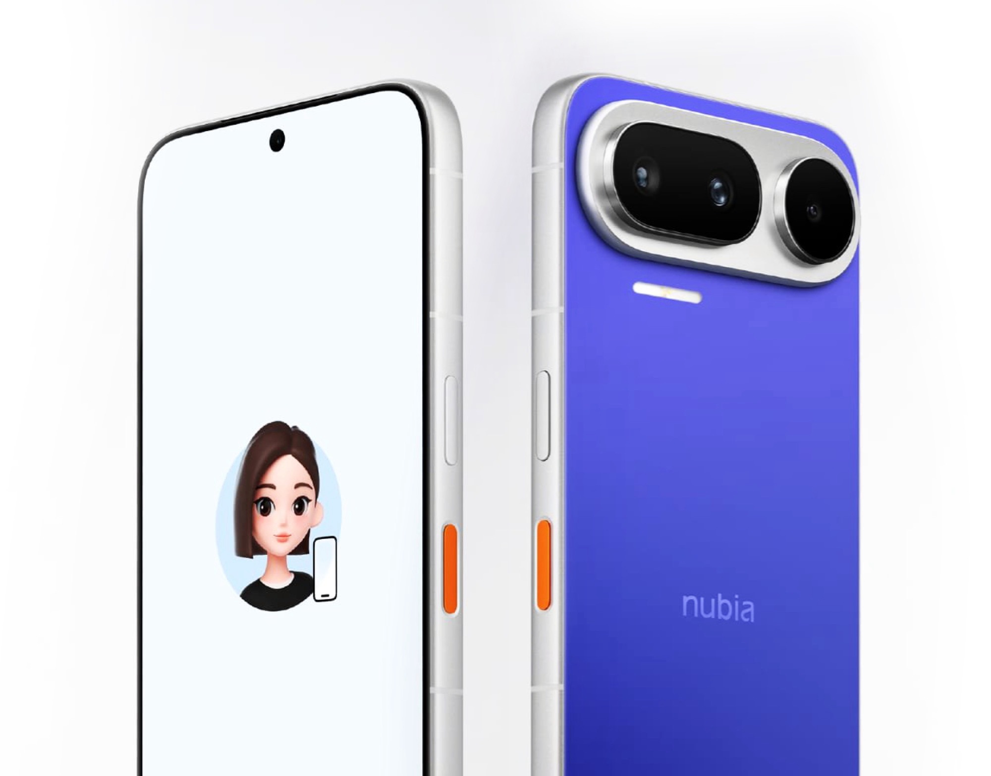 Смартфон Nubia NaviX Ultra в четырёх цветовых вариантах на белом фоне