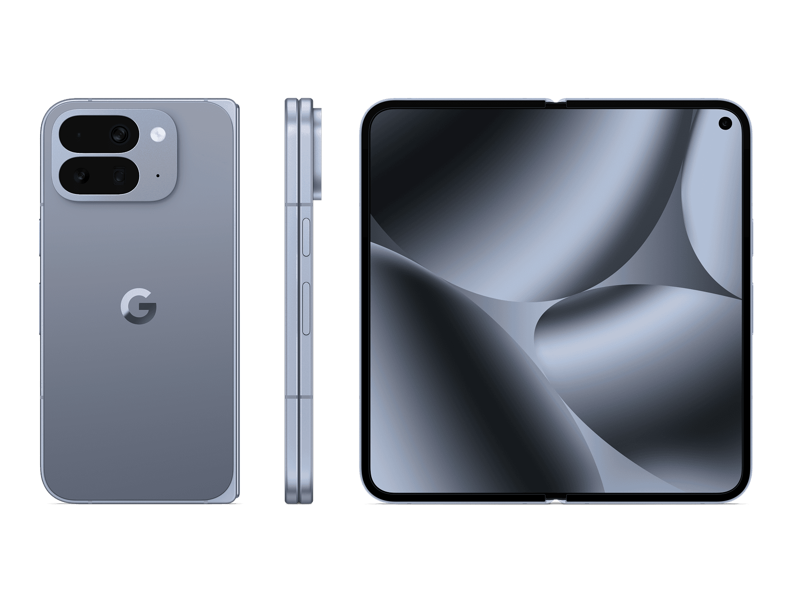 Рендер Google Pixel 11 Pro Fold в расцветке Pine, вид сзади