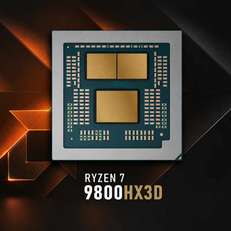 Процессор AMD Ryzen 7 9800HX3D с технологией 3D V-Cache для игровых ноутбуков