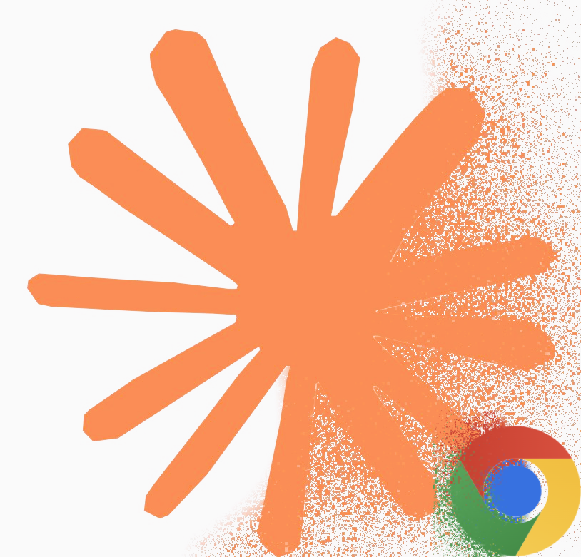 Логотипы Anthropic Claude и Google на фоне интерфейса поиска