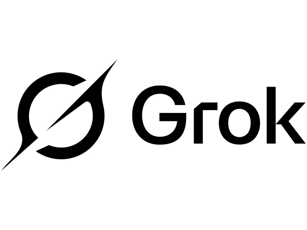 Логотип Grok AI на фоне сообщений об ошибке сервера