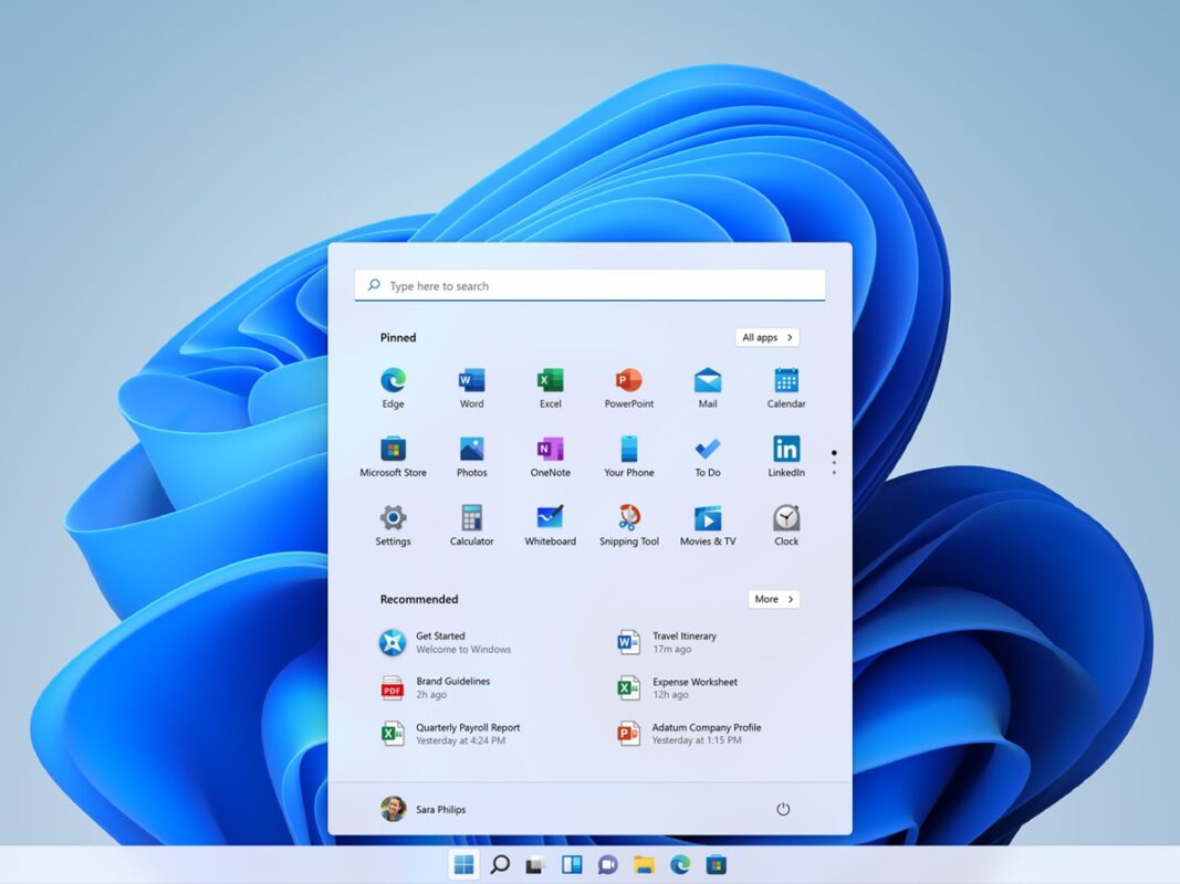 Рабочий стол Windows 11 — официальный интерфейс операционной системы Microsoft