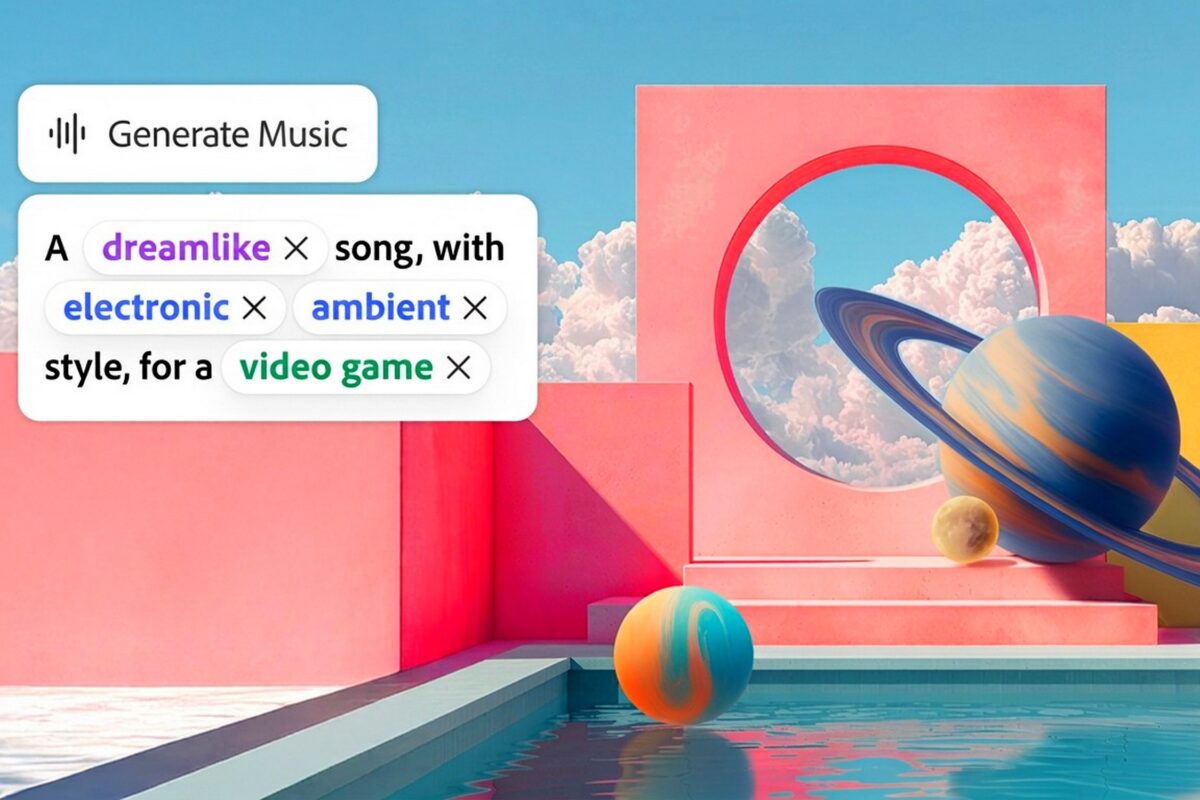 Интерфейс Adobe Firefly для генерации музыки и звуков с помощью AI