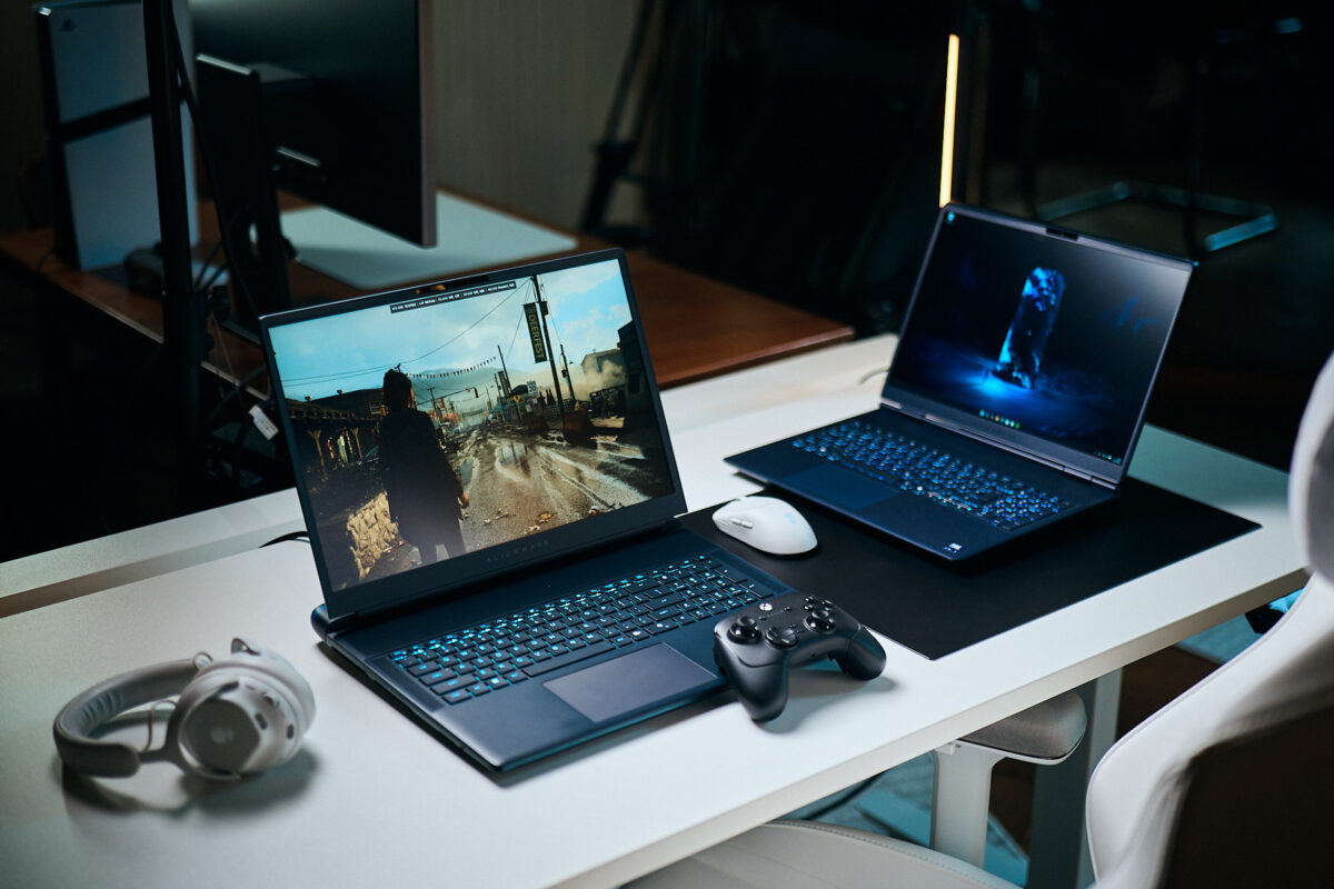 Ноутбук Alienware с Path Tracing в игре на RTX 5090 Mobile