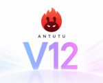 Скриншот результатов AnTuTu V12 для разных смартфонов на белом фоне