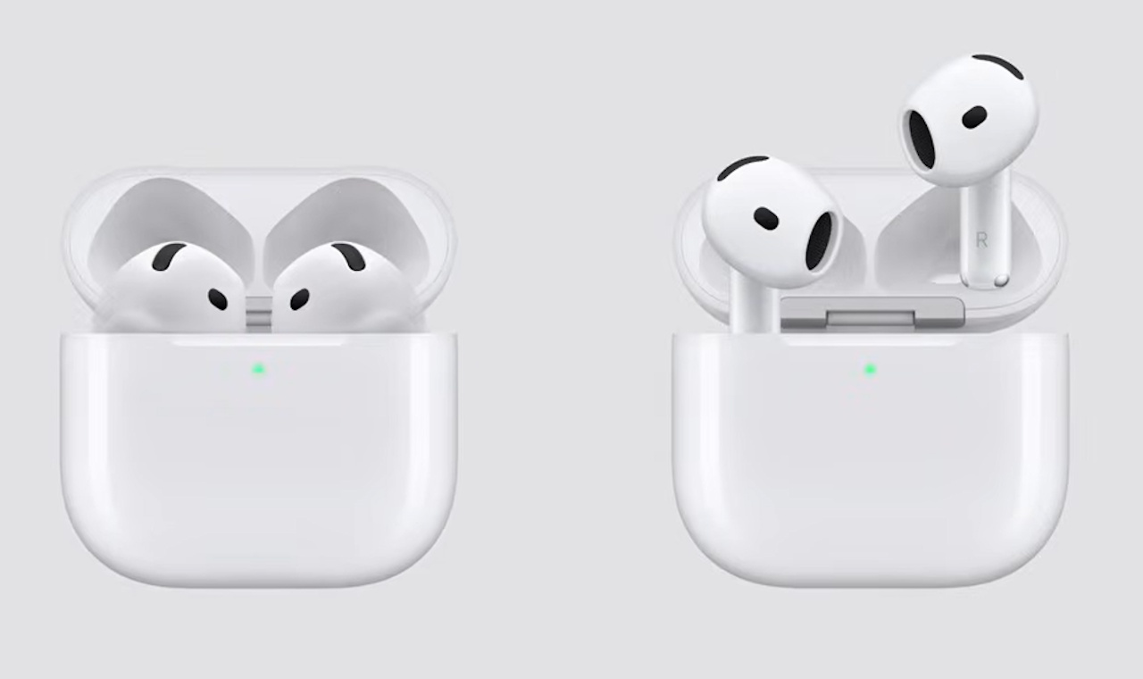 Apple AirPods 5 два варианта с и без сенсорного управления на ножке