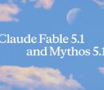 Логотип Claude Fable 5.1 и Mythos 5.1 от Anthropic на тёмном фоне